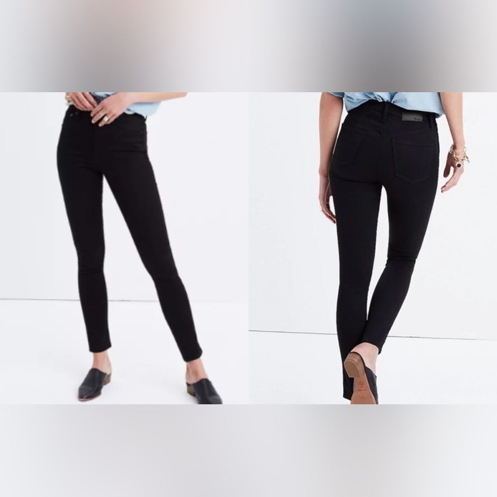 Madewell 10” High Rise Skinny Black Jeans Size 25